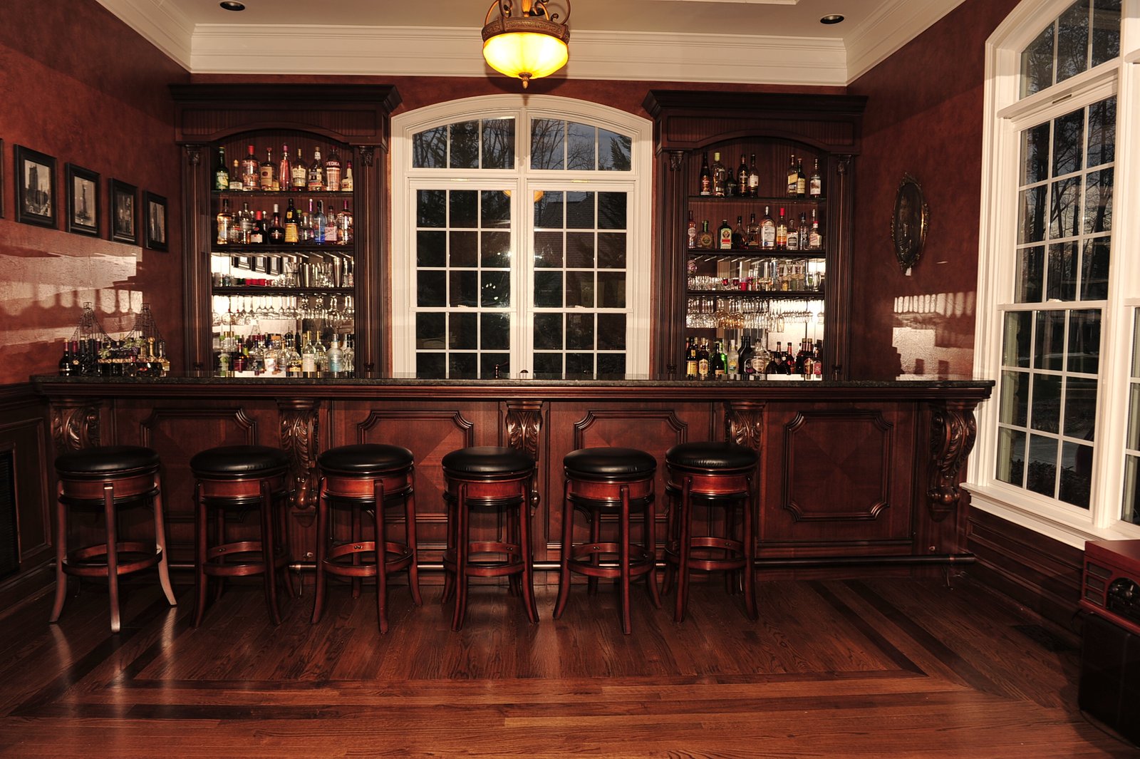 mahogany bar - Mekkelek Custom Woodwork & Cabinetry
